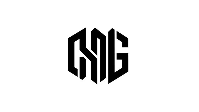 Monogram Logo Design, Hexagonal Shape, Modern Abstract Lettermark, Branding Identity