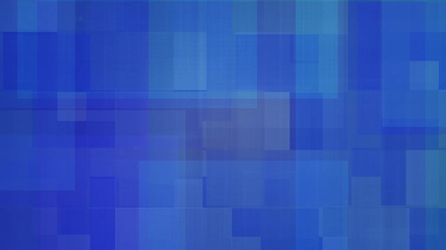 Blue abstract geometric squares animation, layered translucent rectangles, digital technology background, corporate presentation style, loopable animation
