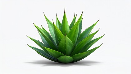 Fototapeta premium Green Agave Plant in Studio Setting for Wellness Health Lifestyle and Botanical Product Image.