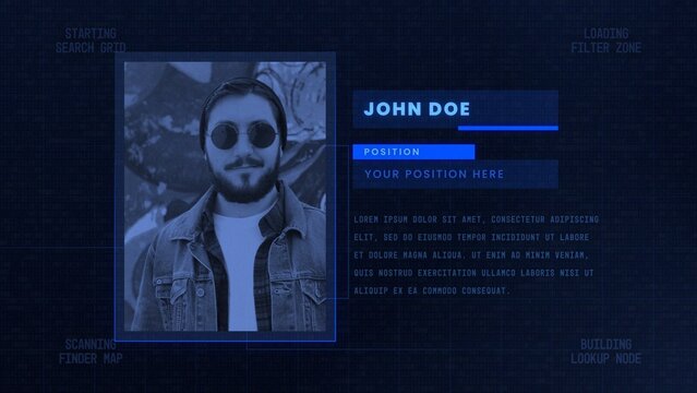 Tech Profile Display Digital Grunge Computer Screen Research Intro