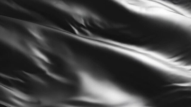 Abstract Black Waving Fabric Background Loopable Video.