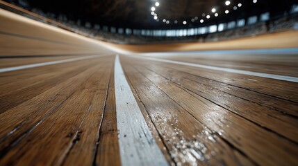 Inside a Velodrome: Racing Track Perspective