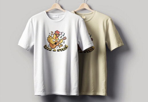 Cluck & Strum T Shirt Design Layout