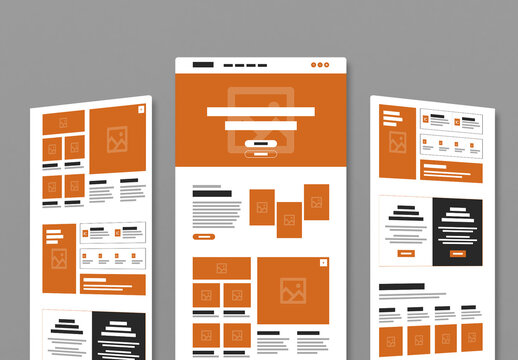 Modern Landing Page Wireframe Layout