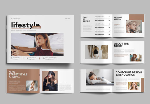Lifestyle Photobook Magazine Template