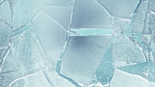 Super Slow Motion Shot of Ice Breaking at 1000 fps.