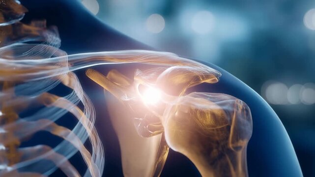 An x-ray of a broken collarbone offers a clear visualization of the fracture, emphasizing the critical role of x-ray technology in orthopedic surgery and post-injury assessments for proper healing.