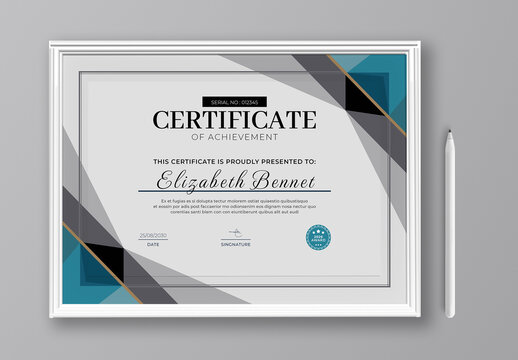 Certificate Template Layout