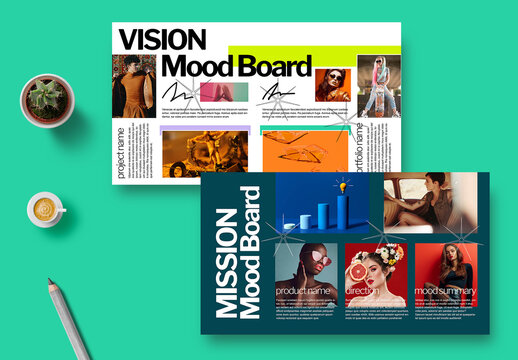 Vision Style Minimal Mood Board Layout