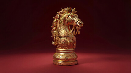 Fototapeta premium Auspicious Fire Horse: Lunar New Year Gold and Traditions Collection