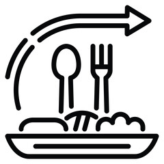 Fast Food Icon Line Vector Illustration