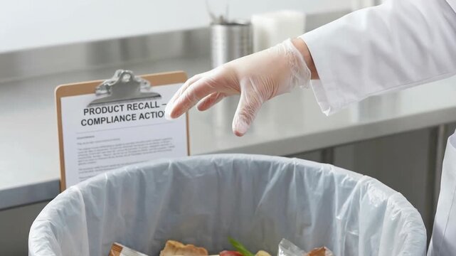 Product recall action requires consumer caution and compliance to ensure food safety by properly disposing of affected items and preventing health