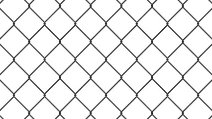 Closeup of chain fence on transparent background. © Carterson