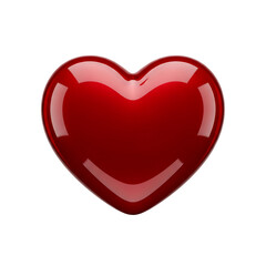 Shiny Red Heart Symbol of Love and Romance