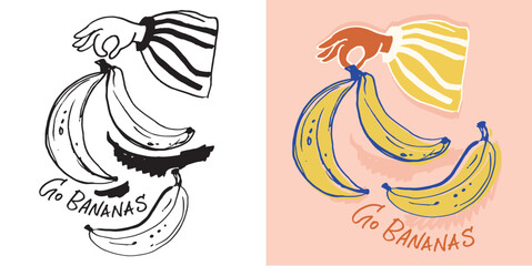 Fototapeta premium Trendy hand drawn doodle lettering quote. Lettering for t-shirt design, mug print, bag print, clothes fashion. 100% hand drawn vector image. Sticker lettering art. 