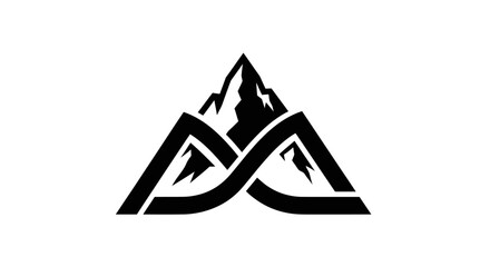 Mountain logo symbol illustration © Jean