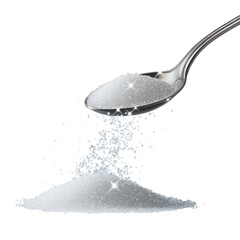 Sparkling Sugar Spoon with Heap of Crystals