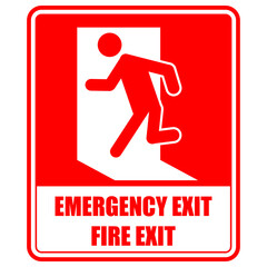 Emergency Exit, fire exit, sign vector
