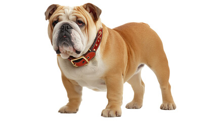 Obraz premium Charming Bulldog with Unique Collar Pose