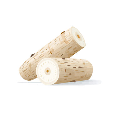 Marshmallow Root, illustrated as a clean 2D flat vector icon isolated on a white background