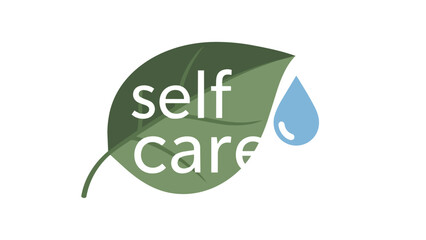 Symbolic illustration depicting self-care and natural well-being with a refreshing droplet for holistic health.