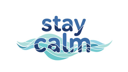 Serene graphic featuring tranquil wave patterns encouraging peace and composure a calming visual message