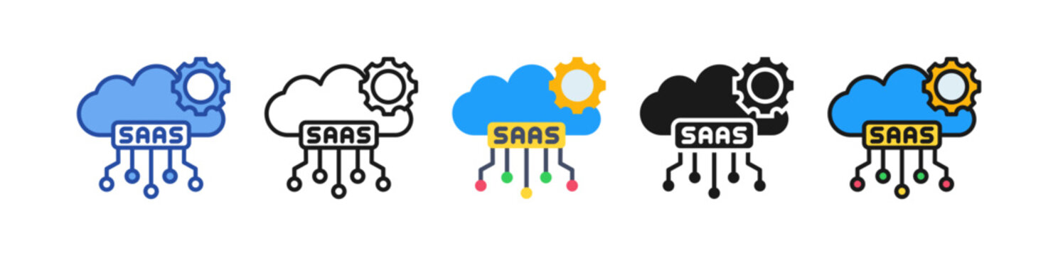 Saas Icon Multi Style Illustration