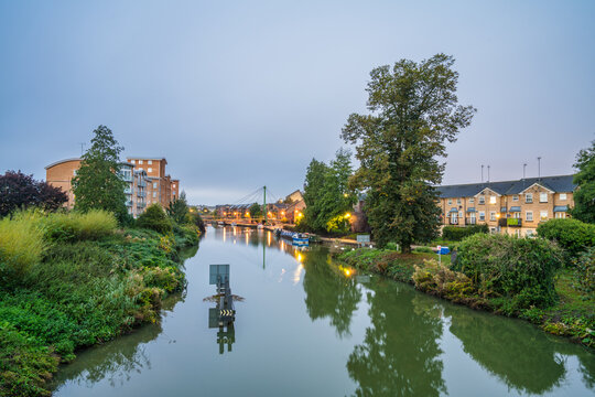 River Nene canal in Northampton. England