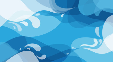 Celebrating World Water Day with serene ocean waves and ripples illustration
