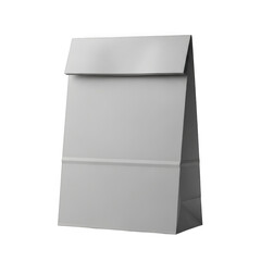Naklejka premium A large white paper bag standing upright isolated on transparent background
