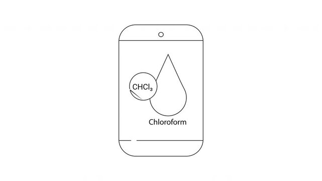 Chloroform Molecule on Smartphone Screen - Science and Technology.