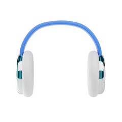 3D Liquid Glass Headphone Icon for Audio and Music