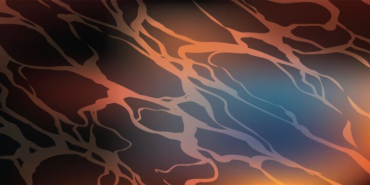 Abstract Network of Glowing Lines on Dark Background.