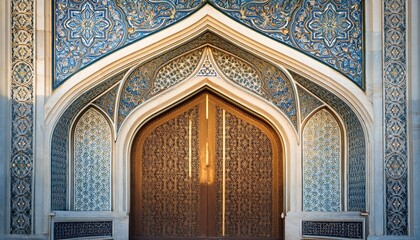 islamic decoration frame architecture building islam culture door old ancient travel heritage palace decorative