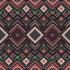 Retro Nordic Knit Pattern Diamond Geometric Design Winter Textile