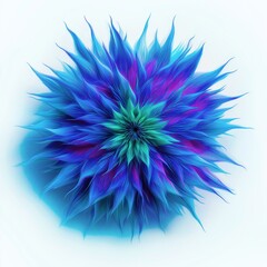 Vibrant Blue and Purple Starburst Design
