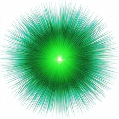 Fototapeta premium Vibrant Green Starburst Abstract Graphic Design