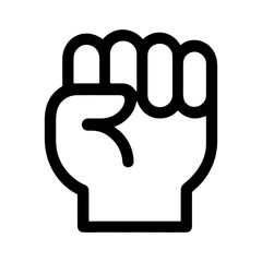 Obraz premium PNG Bold black fist symbol