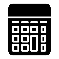 calculator glyph icon