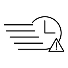 deadline rush line icon with editable stroke
