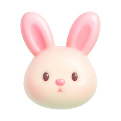 Obraz premium PNG Cute pastel bunny illustration.