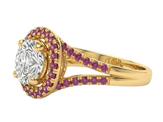 golden bracelet isolated on a transparent background