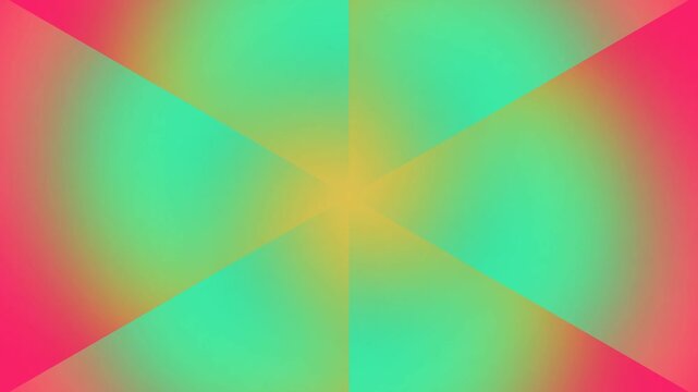 Vibrant Abstract Background with Central Radial Gradient and Four Color Quadrants for Digital Design Use