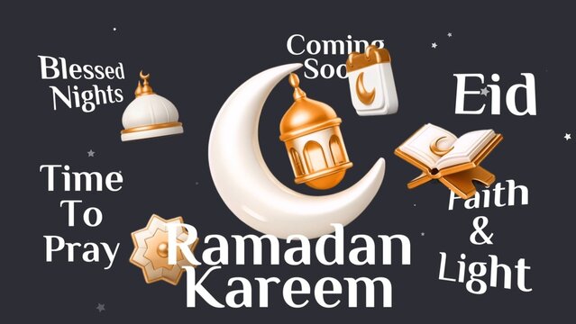 Cute 3D Ramadan Celebration