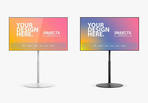 TV Mockup on metal stand