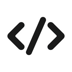 Fototapeta premium PNG Minimalist coding symbol illustration.