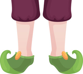 Naklejka premium Leprechaun feet. Funny fairytale character legs icon