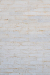 White painted clay bricks wall background. Bricks backdrop