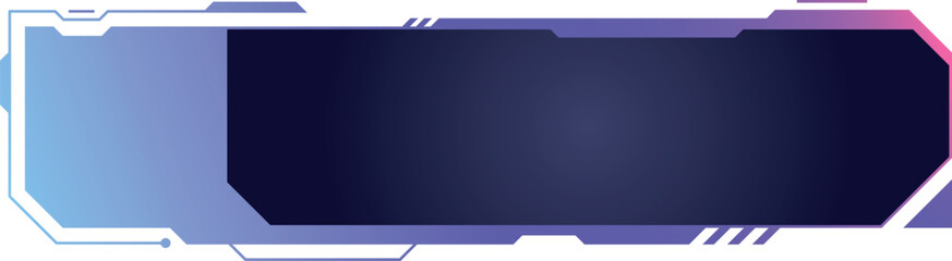 Obraz premium Neon game interface bar. Empty text frame