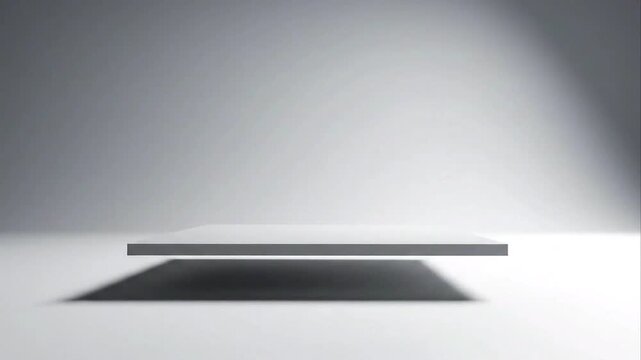 Floating Square Platform with Dramatic Shadow in a Minimalist Studio stage podium